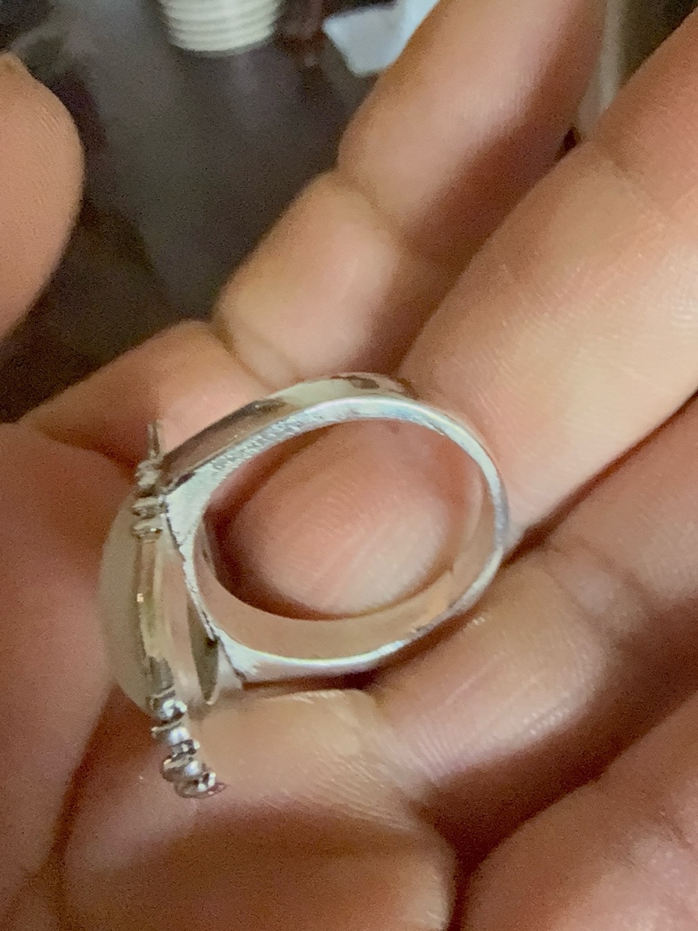 Sterling Silver Dome Cocktail Ring - Silver